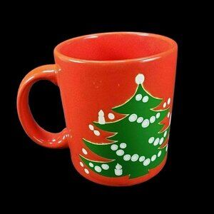 Waechtersbach‎ Red Christmas Tree Stars Cup Mug Germany 12 oz Discontinued